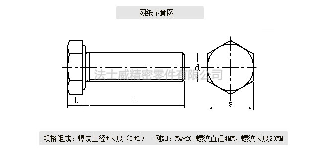 DIN933全牙不銹鋼外六角是不銹鋼緊固件系列中常用的一種，和螺母相配合，使用在對(duì)產(chǎn)品有較高的防腐要求和表面光潔度要求較高的地方,不銹鋼外六角螺絲一般有全牙和半牙兩種 ，而半牙的產(chǎn)品則分為粗桿半牙和細(xì)桿半牙。生產(chǎn)不銹鋼外六角螺絲材料常用的有SUS304和SUS316兩種。流通的不銹鋼外六角螺絲大部分均為全牙。尺寸規(guī)格1
