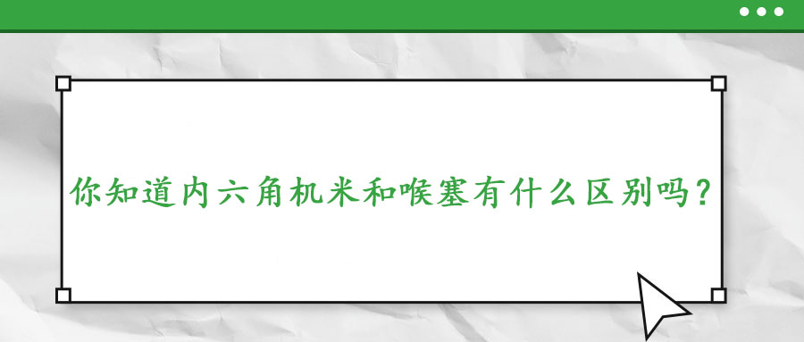 你知道內(nèi)六角機米和喉塞有什么區(qū)別嗎？